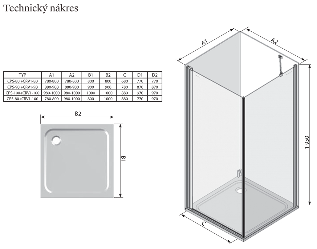 Chrome CRV1+CPS-technicky-nakres
